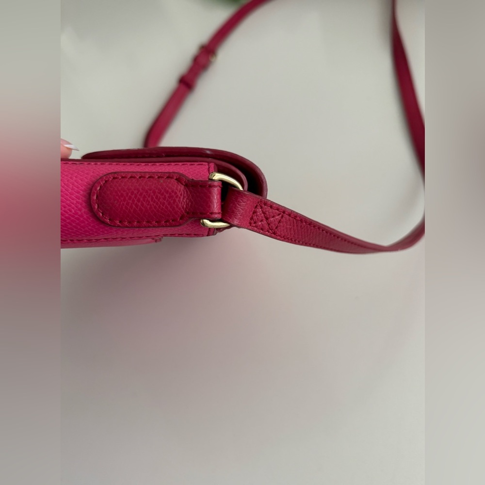 VERA BRADLEY leather Twice as Nice Crossbody Bag Purse - ROUGE PINK - Picture 10 of 15